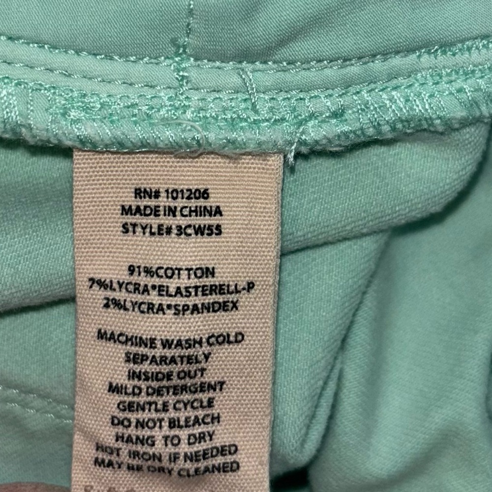 Soft Surroundings Jeans Ultimate Denim Pull On Straight Leg Mint Green Size PM - Picture 11 of 13